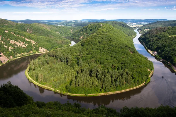 Saarschleife Vom Kleef Bei Mettlach Saarland — Stockfoto