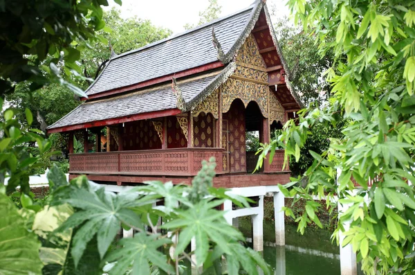 Malý Dům Wat Chiang Muž Chiang Mai Provincii Chiang Mai — Stock fotografie