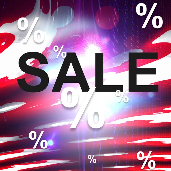 Colorful Illustration Sale Shopping Theme — Stock Photo, Image