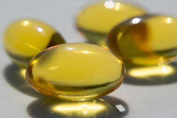 Macro Yellow Pills — Stockfoto