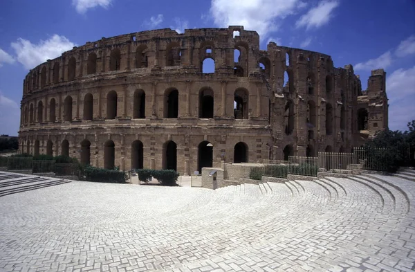 Het Colosseum Jem Centraal Tunisia Noord Afrika — Stockfoto