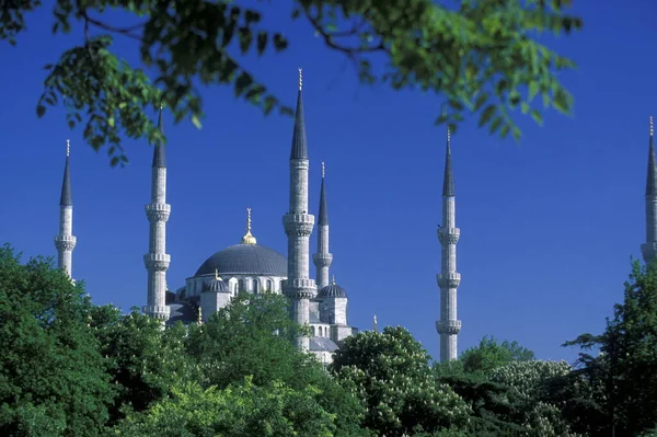 Mosquée Bleue Dans Quartier Sulranahmet Dinde Istanbul — Photo