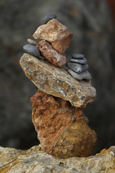 Una Pila Rocas Playa —  Fotos de Stock