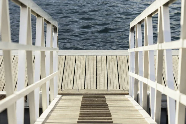 Pasarela Madera Junto Mar — Foto de Stock