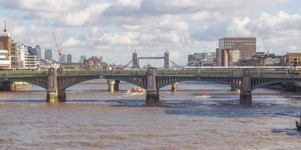 Panoramautsikt Över Thames River London Storbritannien — Stockfoto