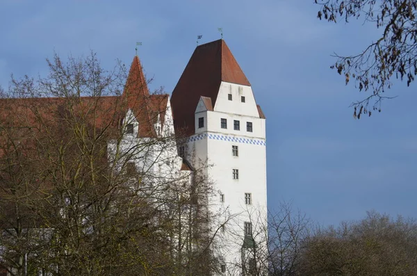 Malebný Pohled Majestátní Středověkou Hradní Architekturu — Stock fotografie