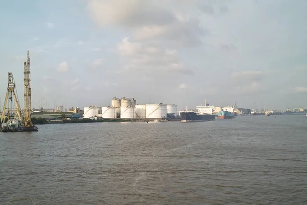 Хімічний Завод Лагосі Найбільший Порт Нігерії — стокове фото