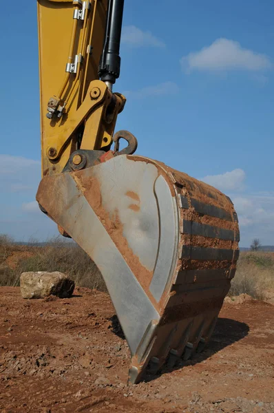 Bagger Auf Der Straße — Stockfoto