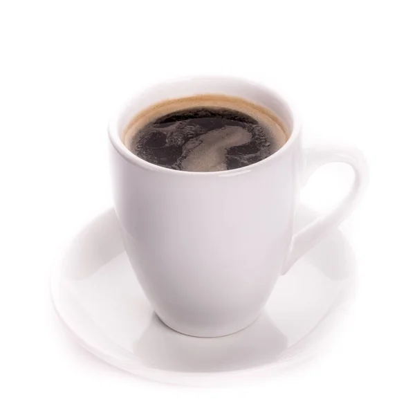 Frischer Kaffee Auf Weißem Hintergrund — Stockfoto
