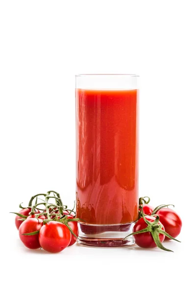Tomatensaft Glas Isoliert Auf Weiß — Stockfoto