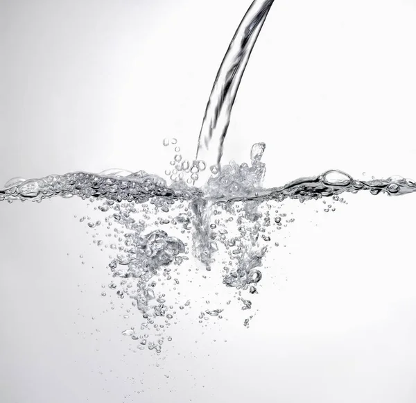 Vatten Stänk Vit Bakgrund — Stockfoto