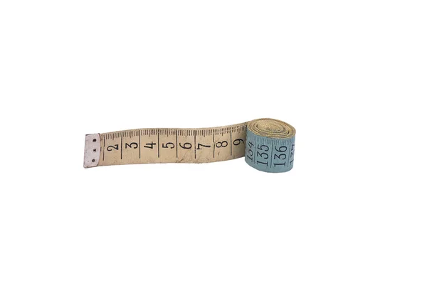 Measuring Tape Isolated White Background — Stock Photo, Image