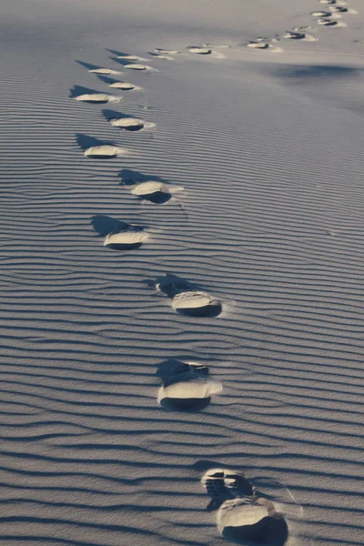 Следы Песке Острове Амрум — стоковое фото