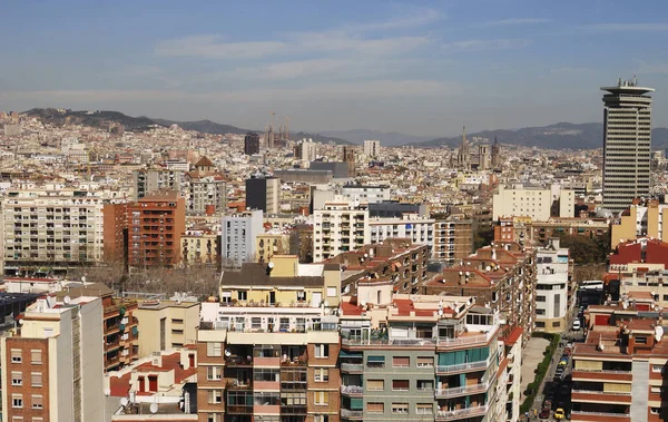 stock image View over the city of Barcelona in Catalonia. Spain. From Montjuic.