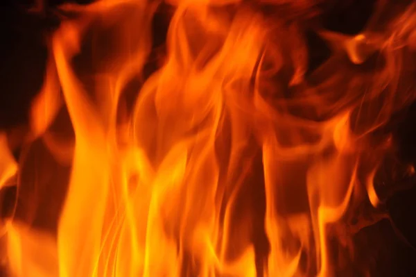 Vlammend Oranje Rood Vuur — Stockfoto