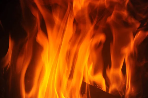 Flammendes Orange Rotes Feuer — Stockfoto