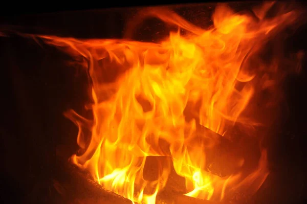 Kamin Rote Flamme — Stockfoto