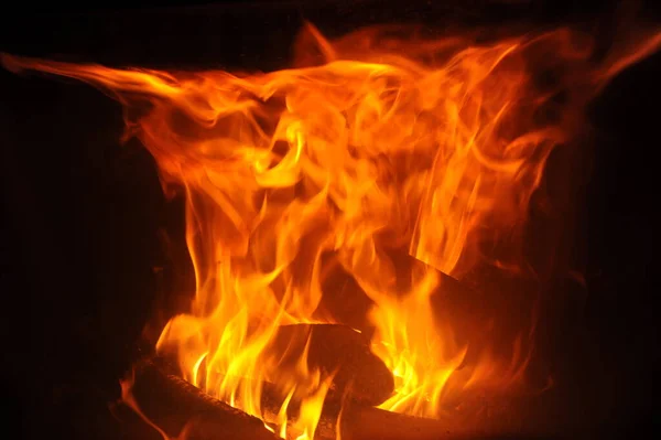 Kamin Rote Flamme — Stockfoto