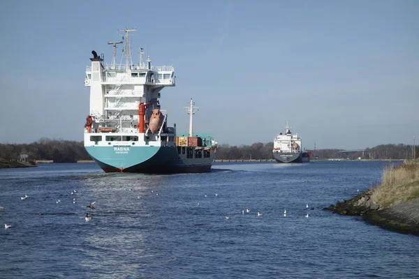 Containertransport Lastfartyg Sjötransport — Stockfoto