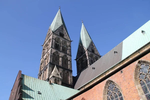 Bremen Katedrali Nin Kuleleri — Stok fotoğraf