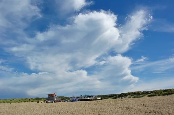 Sulla Spiaggia Custodita Ouddorp Nei Paesi Bassi Meridionali — Foto Stock