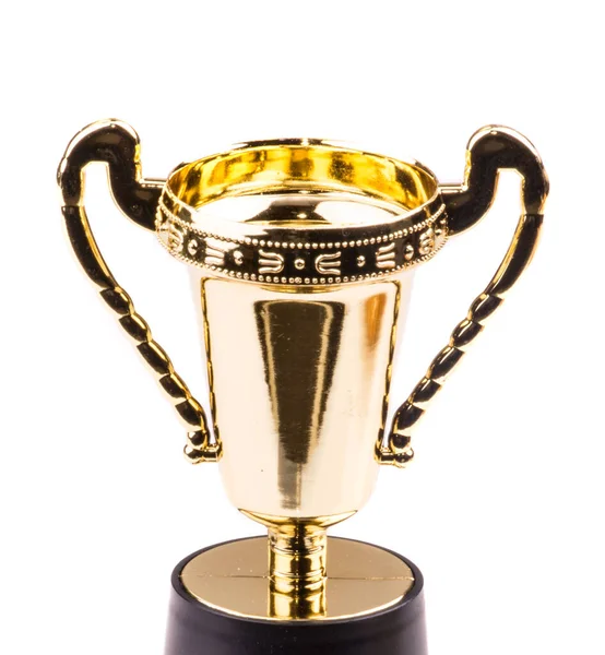 Golden Trophy Cup Isolated White Background — Stock Photo, Image