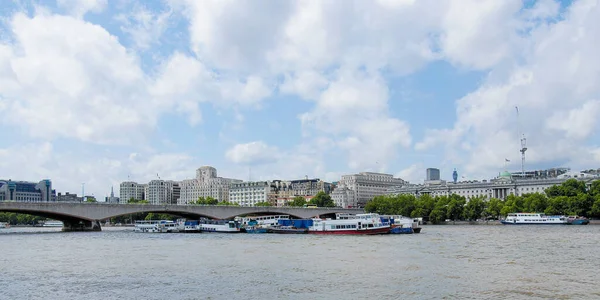 Panoramautsikt Över Floden Thames London — Stockfoto