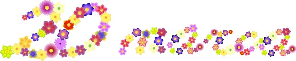 Datum Des Ersten Frühlingstages Aus Blumen — Stockfoto