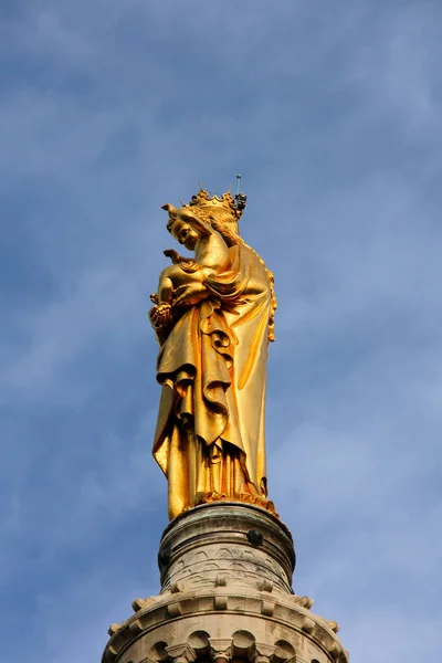Παρθένα Μαρία Άγαλμα Για Notre Dame Garde — Φωτογραφία Αρχείου
