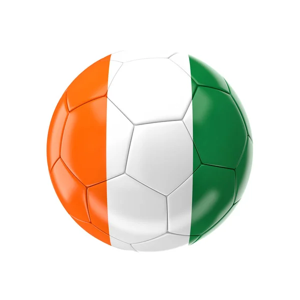 Fußball Mit Flagge Der Elfenbeinküste — Stockfoto