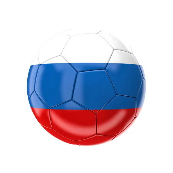 Pelota Fútbol Con Bandera Rusia —  Fotos de Stock