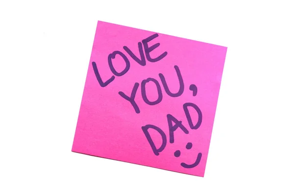 Haftnotiz Mit Text Love You Dad — Stockfoto