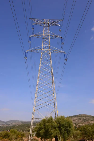 High Voltage Power Line Spain — Stock Photo, Image