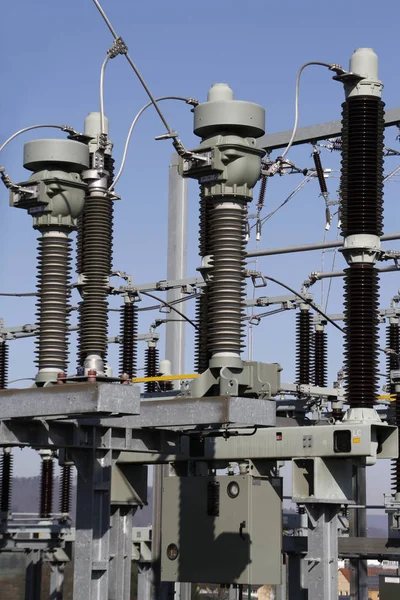 Torre Transmisión Energía Ciudad —  Fotos de Stock