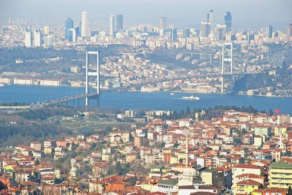 Istanbul Major City Turkey Straddles Europe — Stock Photo, Image