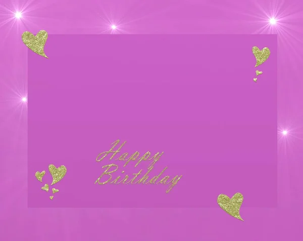 Written Letters Text Color Happy Birthday Card — стоковое фото