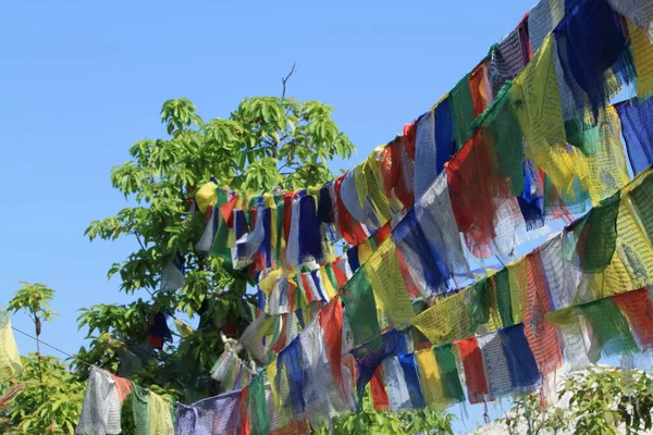 Bönflaggor Nepal — Stockfoto