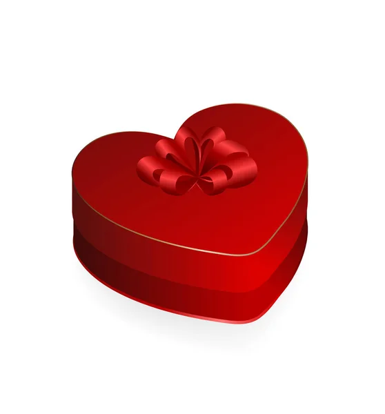 Valentine Gift Box Auf Weißem Hintergrund — Stockfoto