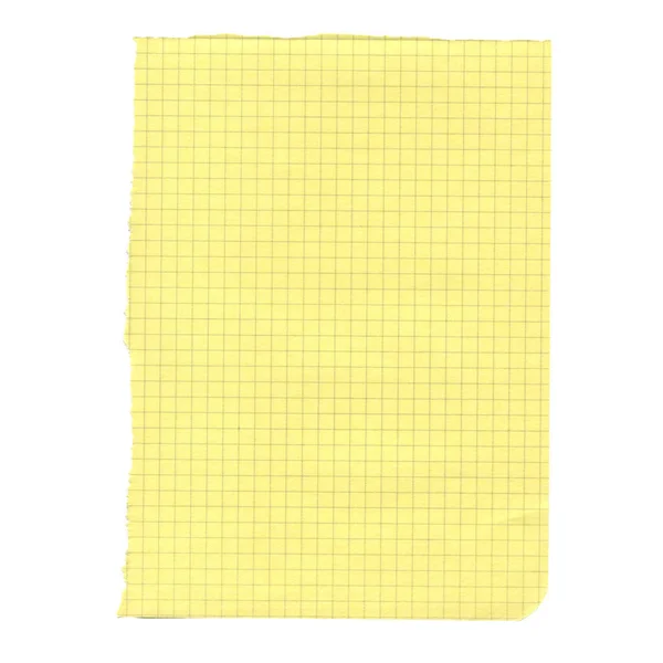 Prázdný Žlutý List Papíru Užitečný Jako Pozadí — Stock fotografie