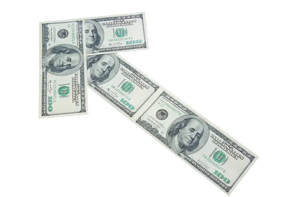 Peníze Bílém Pozadí — Stock fotografie