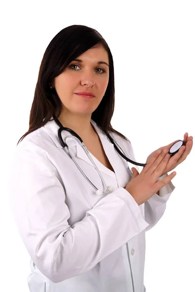 Giovane Medico Con Stetoscopio — Foto Stock