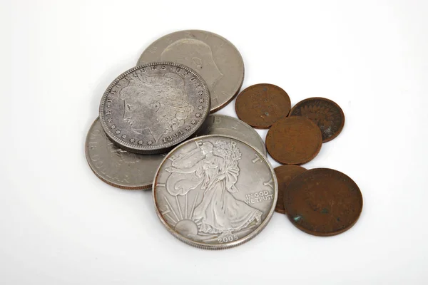 Οικονομικά Χρήματα Κέρματα Ευρώ — Φωτογραφία Αρχείου