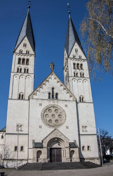 Kerk Siegen Met Portaal Torens — Stockfoto