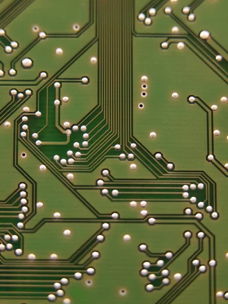 Computerplatine Mit Elektronischen Bauteilen — Stockfoto