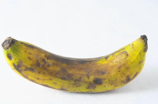 Sehr Reife Gesunde Banane Auf Weißem Hintergrund — Stockfoto