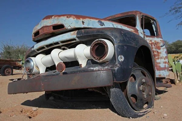 Stary Samochód Pustyni Namibia — Zdjęcie stockowe