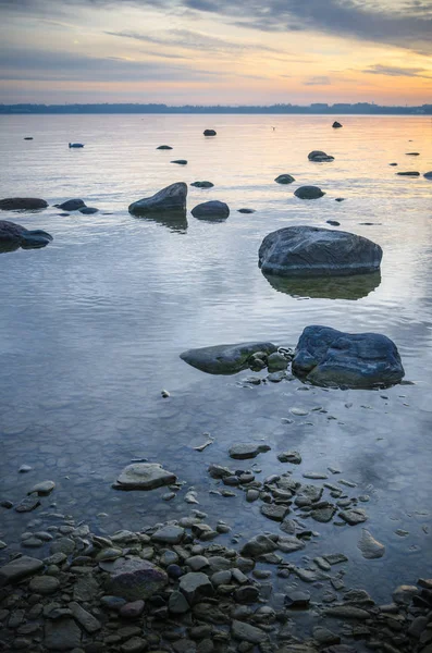 Vacker Soluppgång Havet Utsikt Över Tallinn — Stockfoto