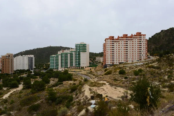 Gevels Benidorm Cala Finestrat Spanje — Stockfoto