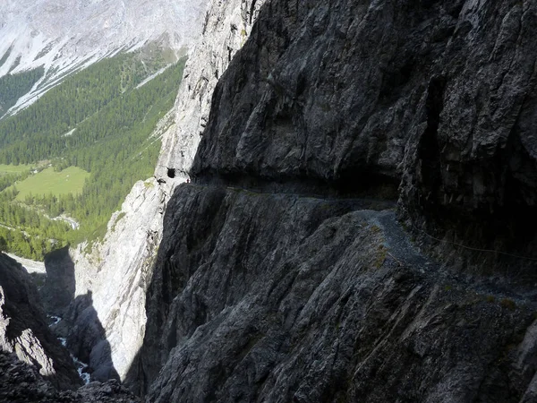 Velho Rasto Contrabandista Nos Alpes — Fotografia de Stock