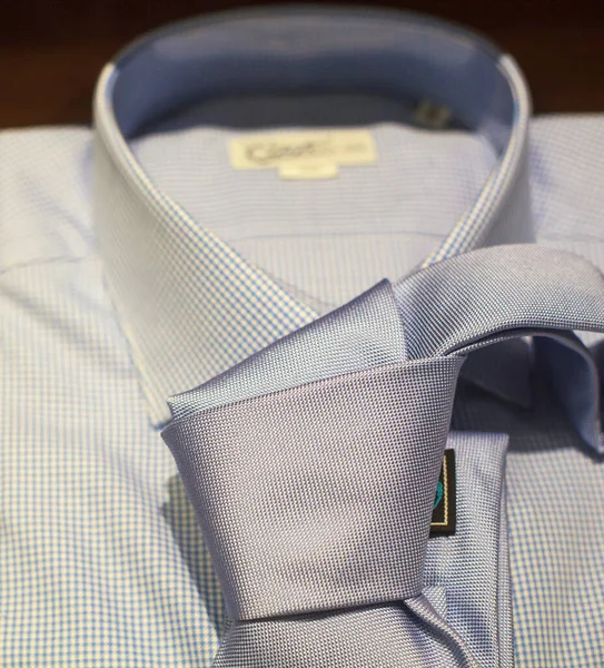 Primer Plano Elegante Corbata Camisa — Foto de Stock